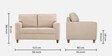 Utopia Fabric 2 Seater Sofa in Biege Colour