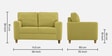 Utopia Fabric 2 Seater Sofa In Green Colour