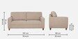 Utopia Fabric 3 Seater Sofa in Biege Colour