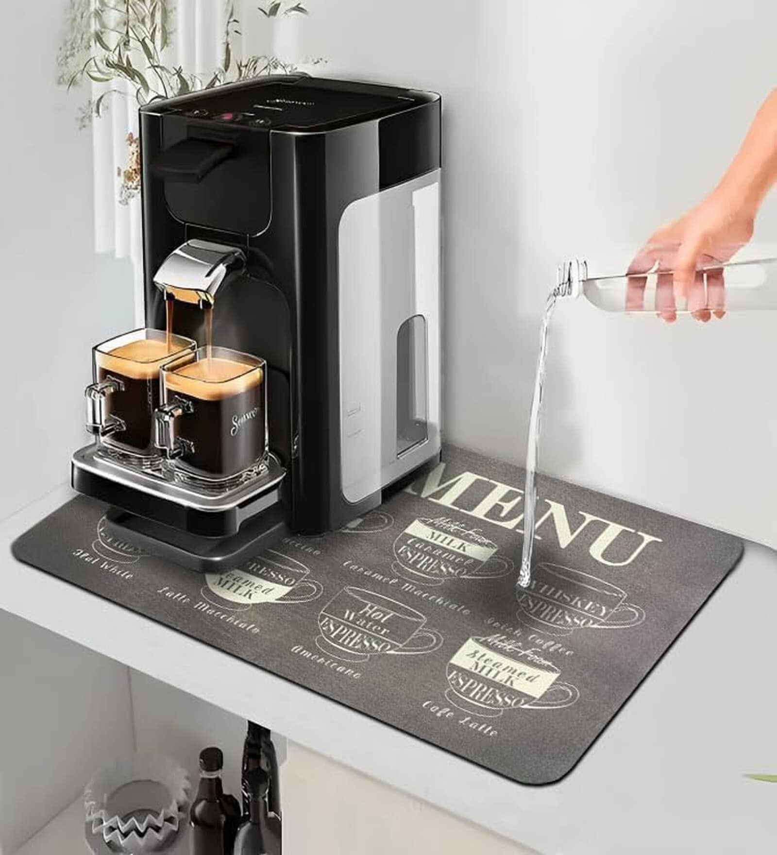 Coffee Anti Slip Kitchen Dry Mat Pack of 6