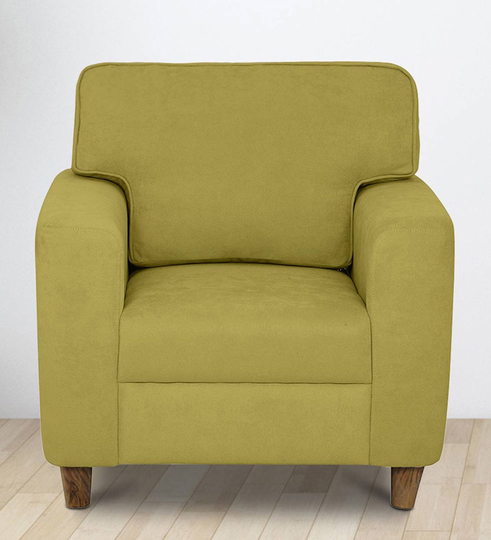 Utopia Fabric 1 Seater Sofa In Green Colour