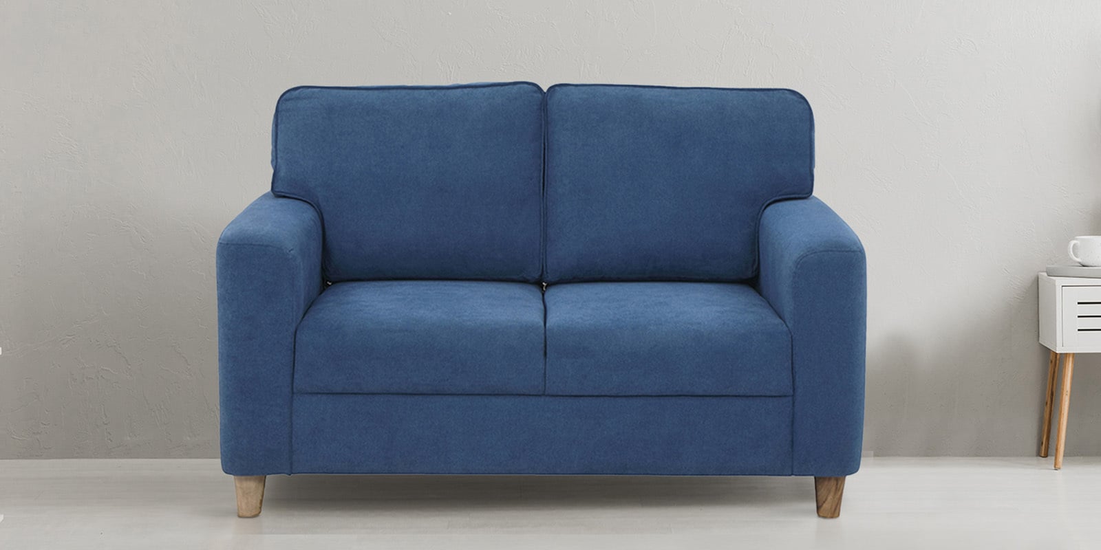 Utopia Fabric 2 Seater Sofa in Blue Colour