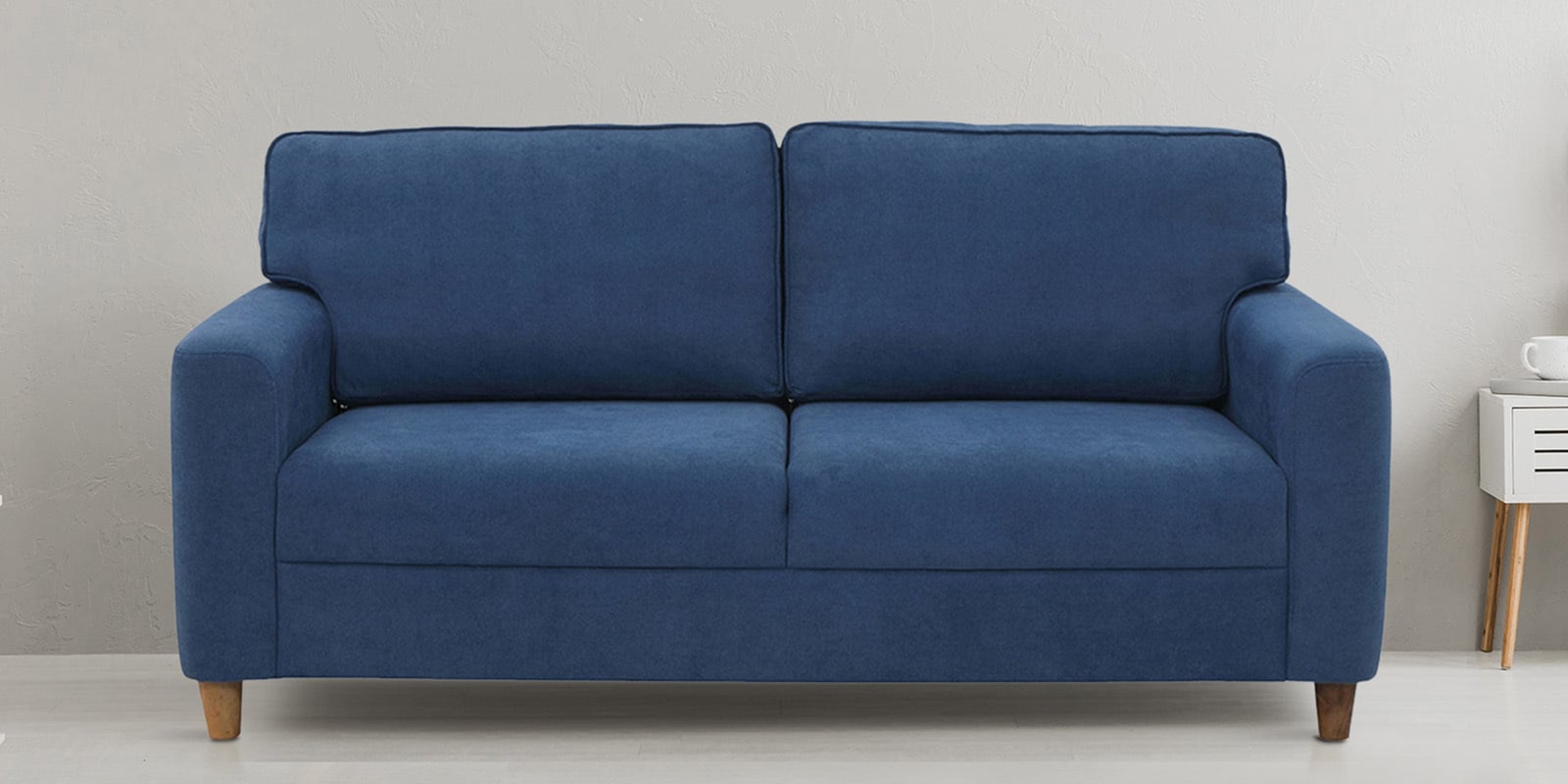Utopia Fabric 3 Seater Sofa in Blue Colour