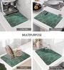 Green Anti Slip Kitchen Dry Mat Pack of 4
