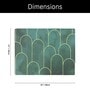 Green Anti Slip Kitchen Dry Mat Pack of 4