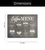 Coffee Anti Slip Kitchen Dry Mat Pack of 6