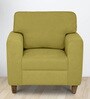 Duroflex Utopia Fabric 1 Seater Sofa In Green Colour