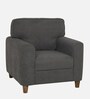 Utopia Fabric 1 Seater Sofa in Grey Colour