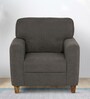 Duroflex Utopia Fabric 1 Seater Sofa in Grey Colour