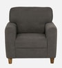 Utopia Fabric 1 Seater Sofa in Grey Colour
