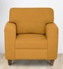 Duroflex Utopia Fabric 1 Seater Sofa In Yellow Colour