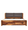 Utopia King Size Bed In Natural Brown Colour With Hydraulic Storage