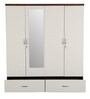 Utsav 4 Door Wardrobe in White & Wenge Finish