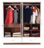 Utsav 4 Door Wardrobe in White & Wenge Finish