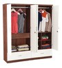 Utsav 4 Door Wardrobe in White & Wenge Finish