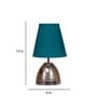Ryan Teal Cotton Fabric Shade Night Lamp With Iron Base