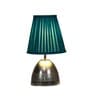 Ryan Teal Cotton Fabric Shade Night Lamp With Iron Base
