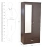 Utsav 2 Door Wardrobe in Wenge Finish with Mirror