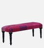 Utsav Fabric Bench With Fuschia Kantha Patchwork