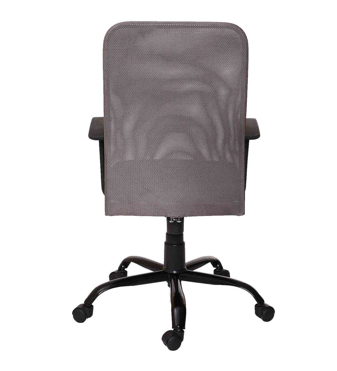 Buy UV Medium Back Ergonomic Chair in Grey & Black Colour by VOF Online