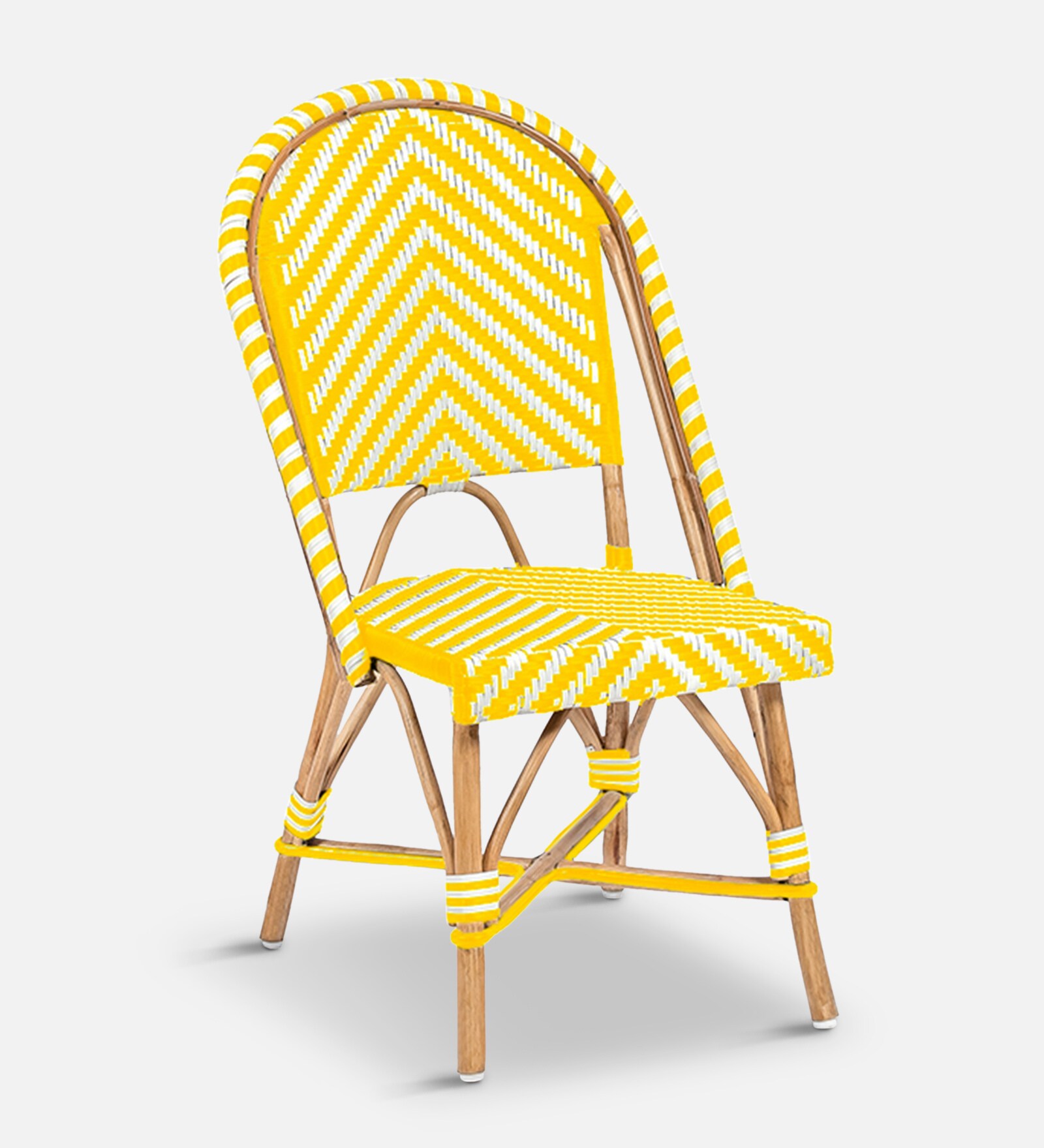 Buy V Wicker Patio Chair in Yellow & White Finish at 13% OFF by Home ...