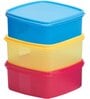 Varmora V Fresh Container | Organised Kitchen | Stackable | Durable | For Pulses,Cereals, Snacks, | Set of 3 |Assorted |1000ml each