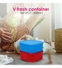 Varmora V Fresh Container | Organised Kitchen | Stackable | Durable | For Pulses,Cereals, Snacks, | Set of 2 |Assorted |1500ml each