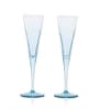 V-Line Champagne Flute Stem Glass 150 ml 2 Pcs Set Blue