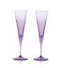 V-Line Champagne Flute Stem Glass 150 ml 2 Pcs Set Purple