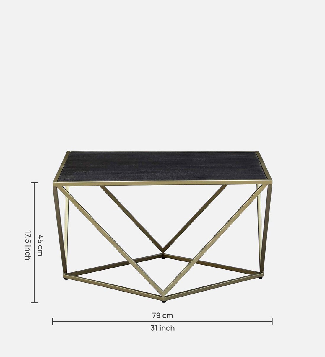 Buy Valerie Coffee Table In Golden Finish Online Eclectic Coffee