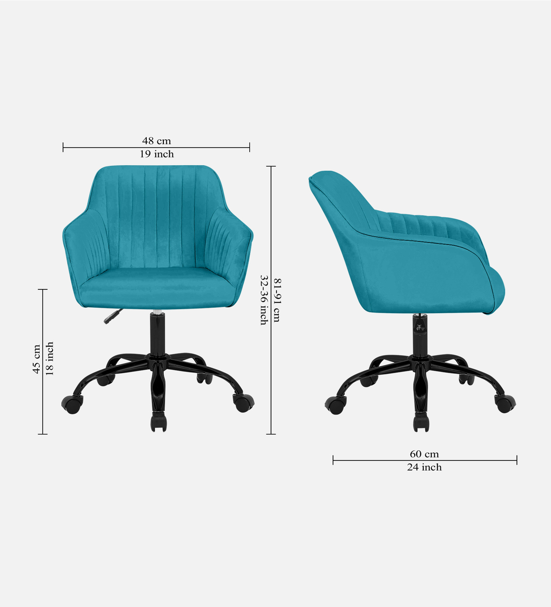 Buy Vanessa Velvet Guest Chair In Sky Blue Colour at 50% OFF by Furncasa |  Pepperfry