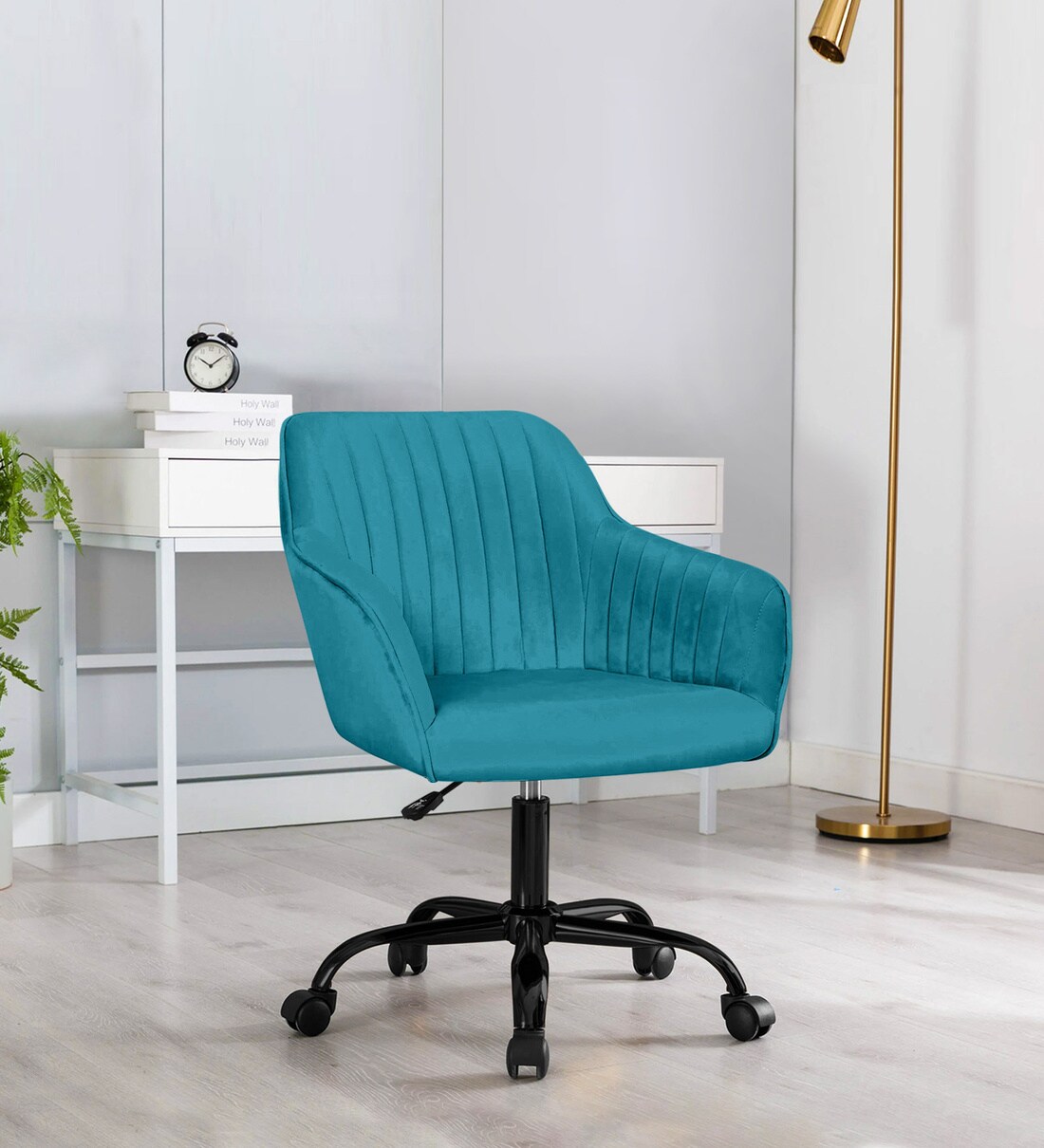 Buy Vanessa Velvet Guest Chair In Sky Blue Colour at 50% OFF by Furncasa |  Pepperfry