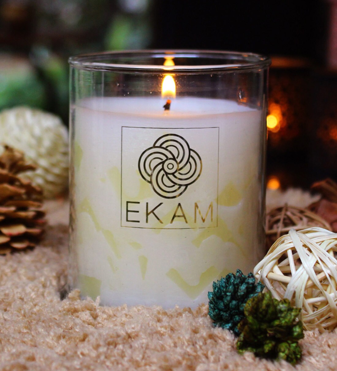 Buy Vanilla Aroma Scented Candle by Ekam Online Scented Candles