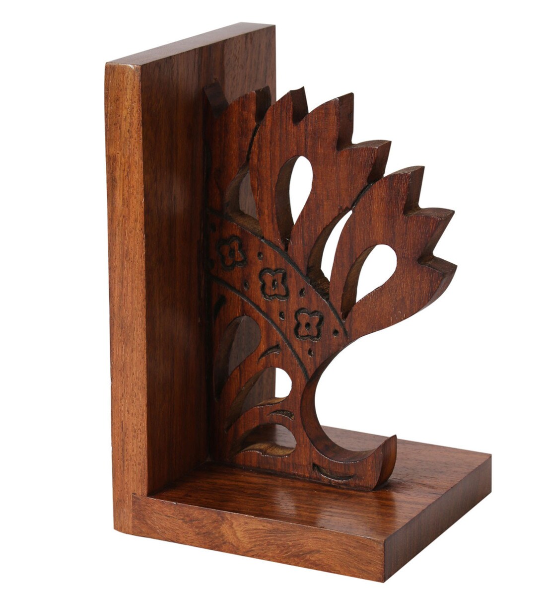 Buy VarEesha Crown Jali Sheesham Wood Book End Online Books