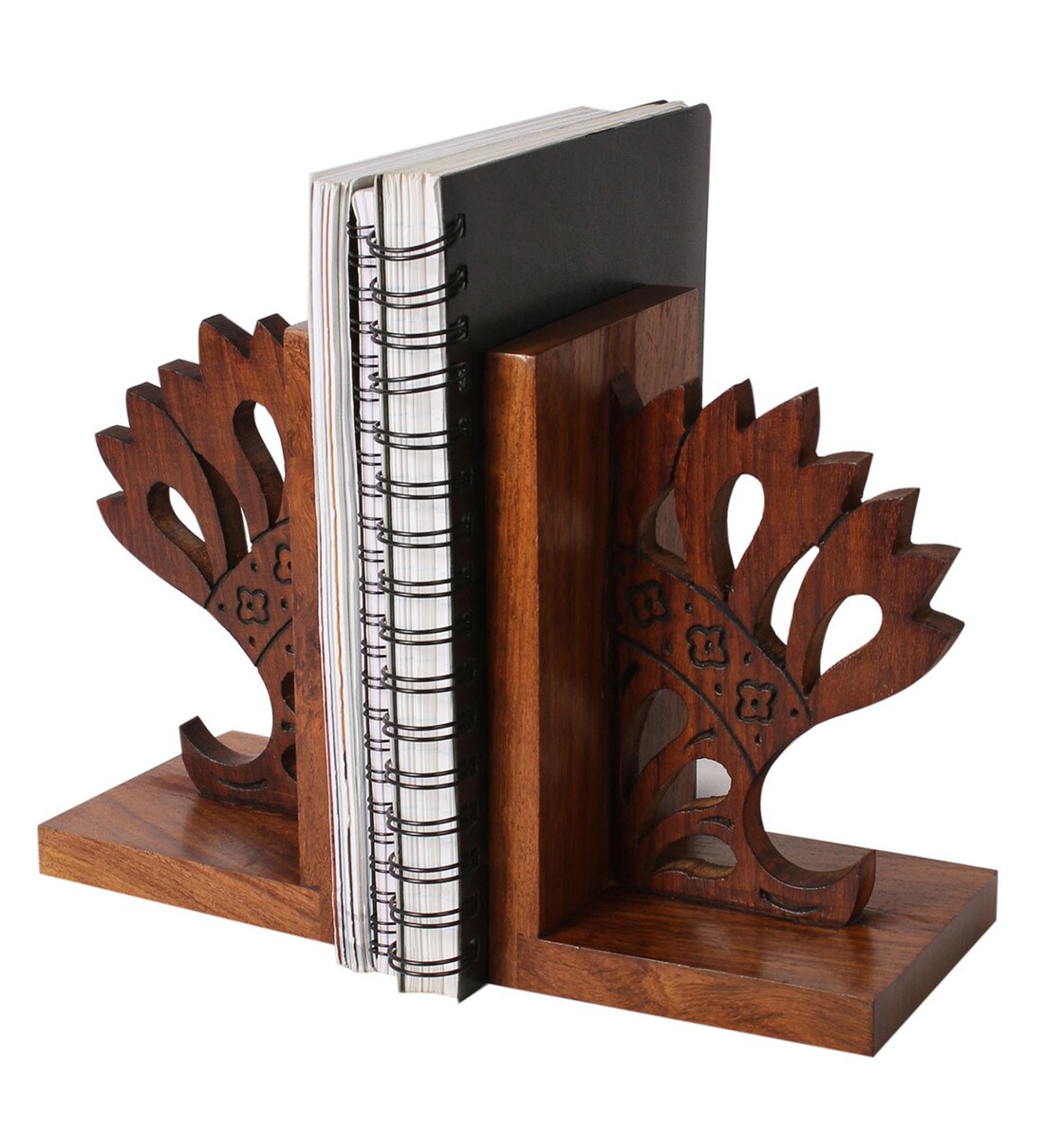 Buy VarEesha Crown Jali Sheesham Wood Book End Online Books