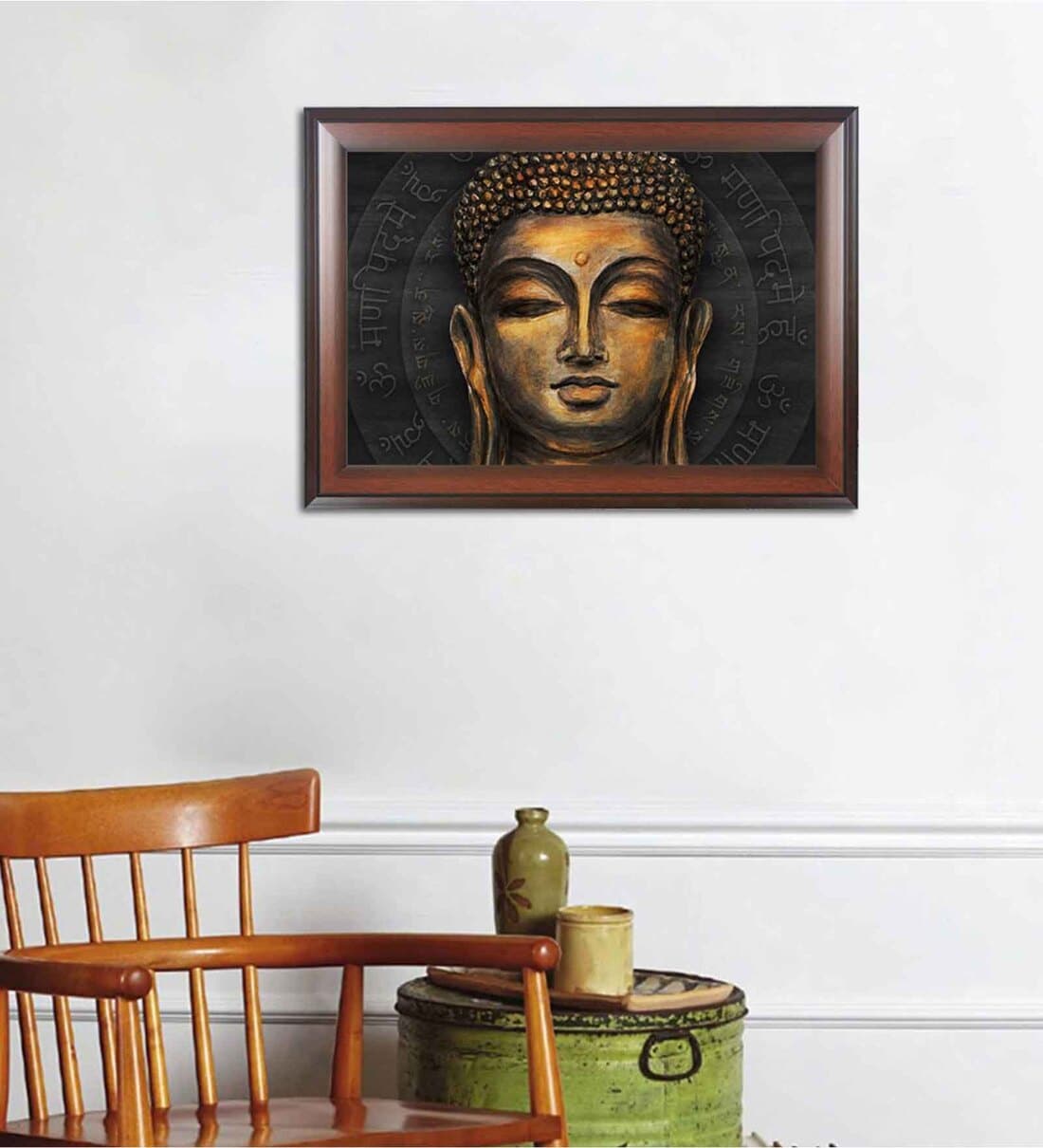 Buy Vastu Lord Buddha Multicolour MDF Framed Wall Painting by Wens at ...