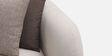Vale Fabric 2 Seater Sofa with Leatherette Cladding in Beige Colour