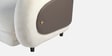 Vale Fabric 2 Seater Sofa with Leatherette Cladding in Beige Colour