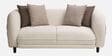 Vale Fabric 2 Seater Sofa with Leatherette Cladding in Beige Colour