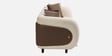 Vale Fabric 2 Seater Sofa with Leatherette Cladding in Beige Colour