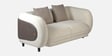 Vale Fabric 2 Seater Sofa with Leatherette Cladding in Beige Colour