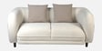 Vale Fabric 2 Seater Sofa with Leatherette Cladding in Beige Colour