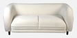 Vale Fabric 2 Seater Sofa with Leatherette Cladding in Beige Colour