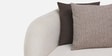 Vale Fabric 3 Seater Sofa with Leatherette Cladding in Beige Colour