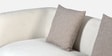 Vale Fabric 3 Seater Sofa with Leatherette Cladding in Beige Colour