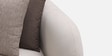 Vale Fabric 3 Seater Sofa with Leatherette Cladding in Beige Colour
