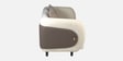 Vale Fabric 3 Seater Sofa with Leatherette Cladding in Beige Colour