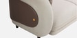 Vale Fabric 3 Seater Sofa with Leatherette Cladding in Beige Colour