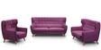 Valencia Fabric 3 Seater Sofa In Deep Sangria Colour
