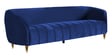 Hairo Velvet 3 Seater Sofa In Blue Colour